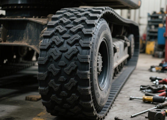 Qual é a expectativa de vida das trilhas de borracha?